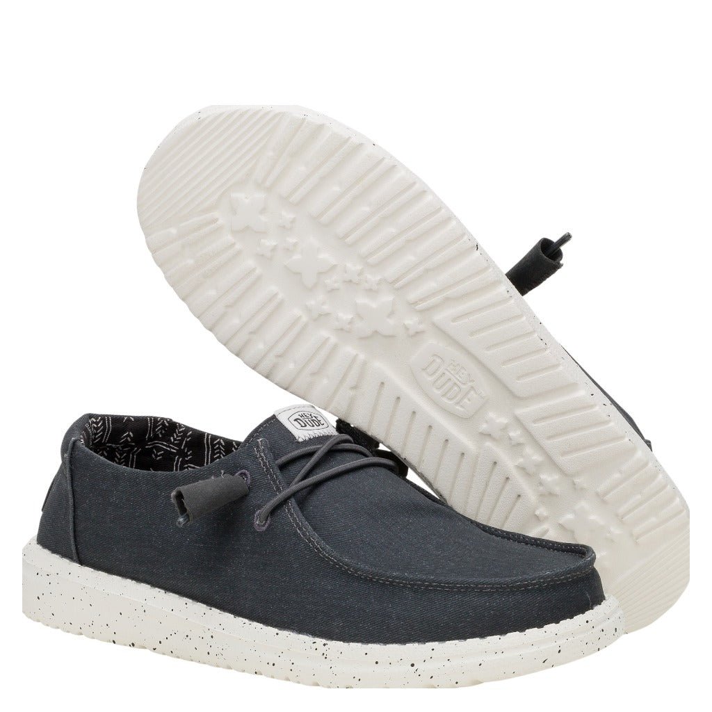 Hey Dude Wendy Stretch Canvas, Black - Shoetopia Footwear