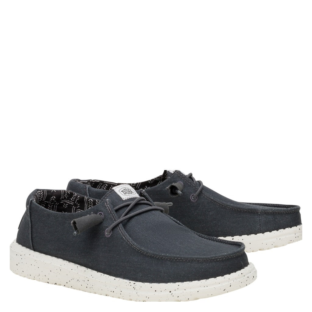 Hey Dude Wendy Stretch Canvas, Black - Shoetopia Footwear