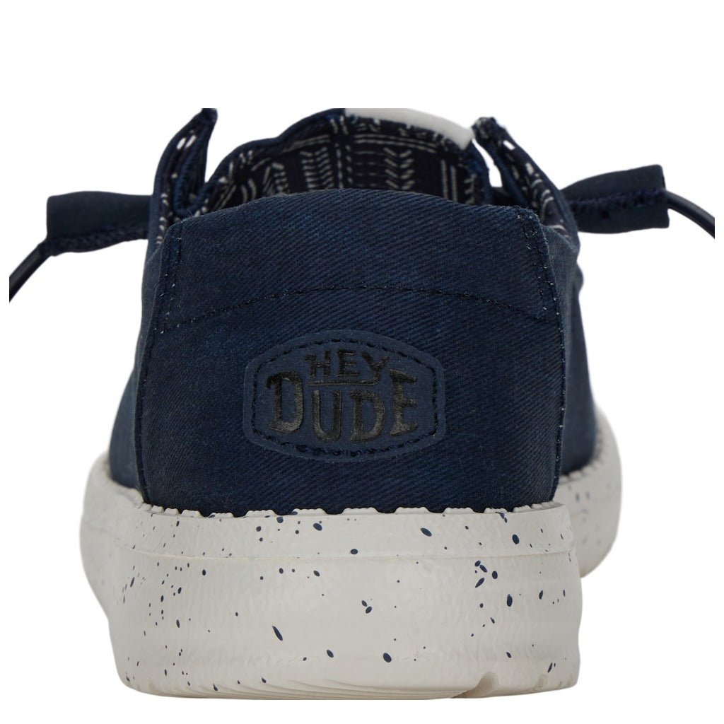 Hey Dude Wendy Stretch Canvas, Navy - Shoetopia Footwear