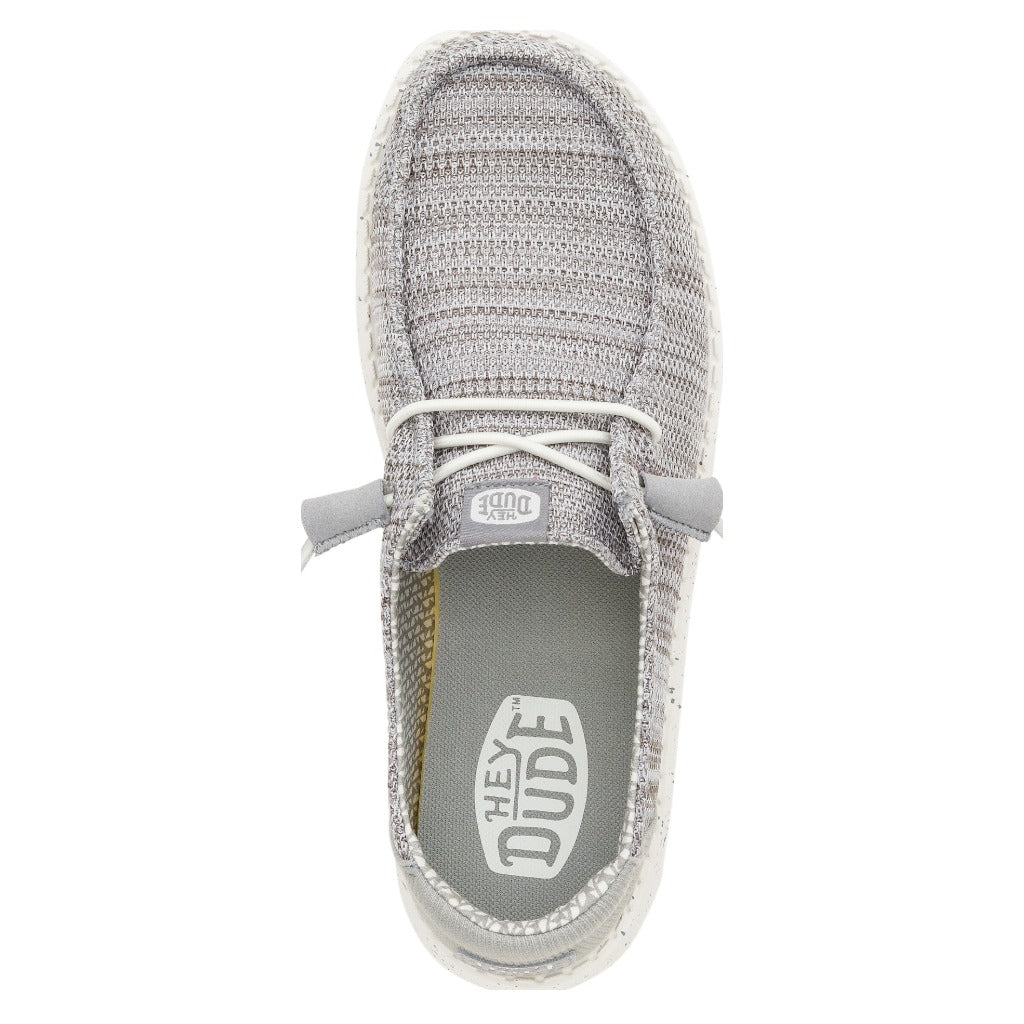 Hey Dude Wendy Stretch Sox, Light Grey - Shoetopia Footwear