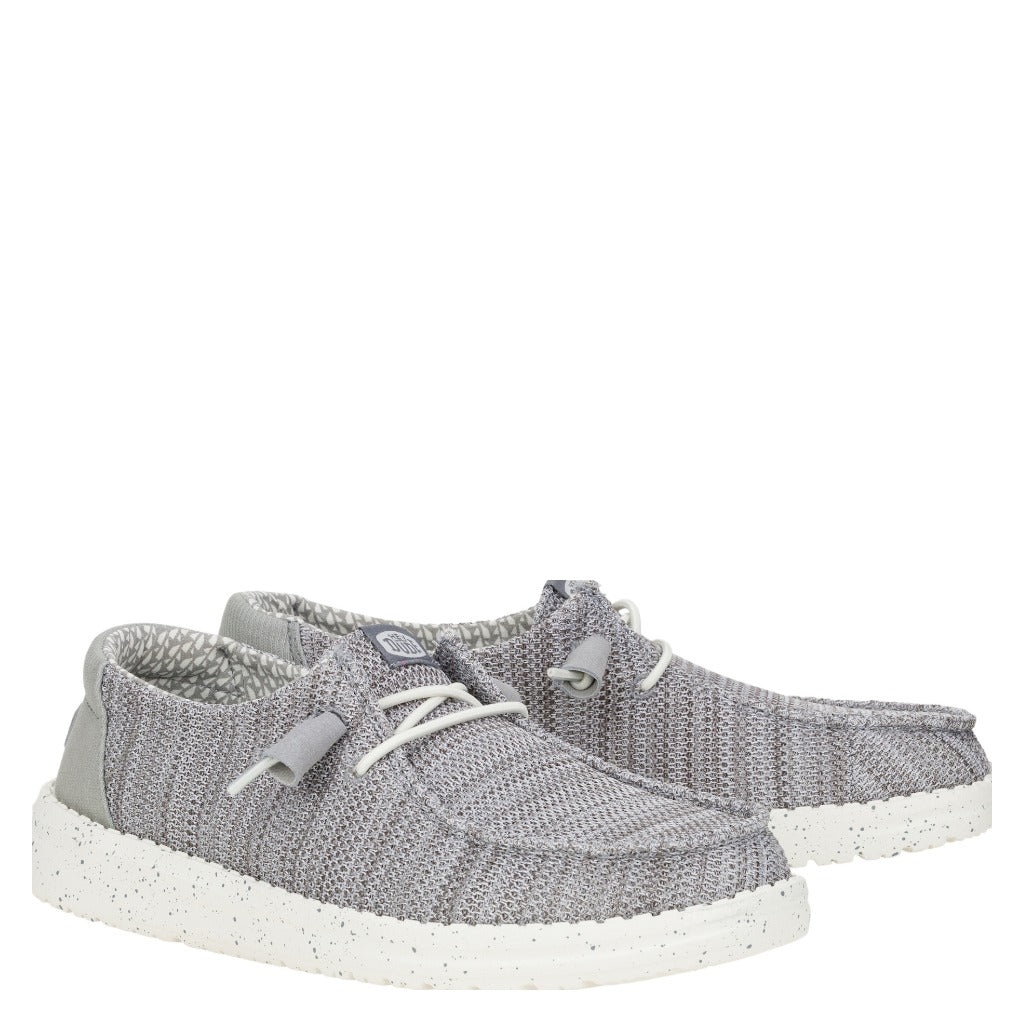 Hey Dude Wendy Stretch Sox, Light Grey - Shoetopia Footwear