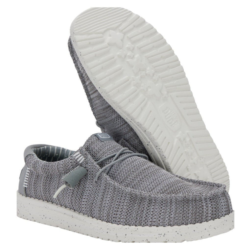 Hey Dude Wally Stretch Sox, Grey - Shoetopia Footwear