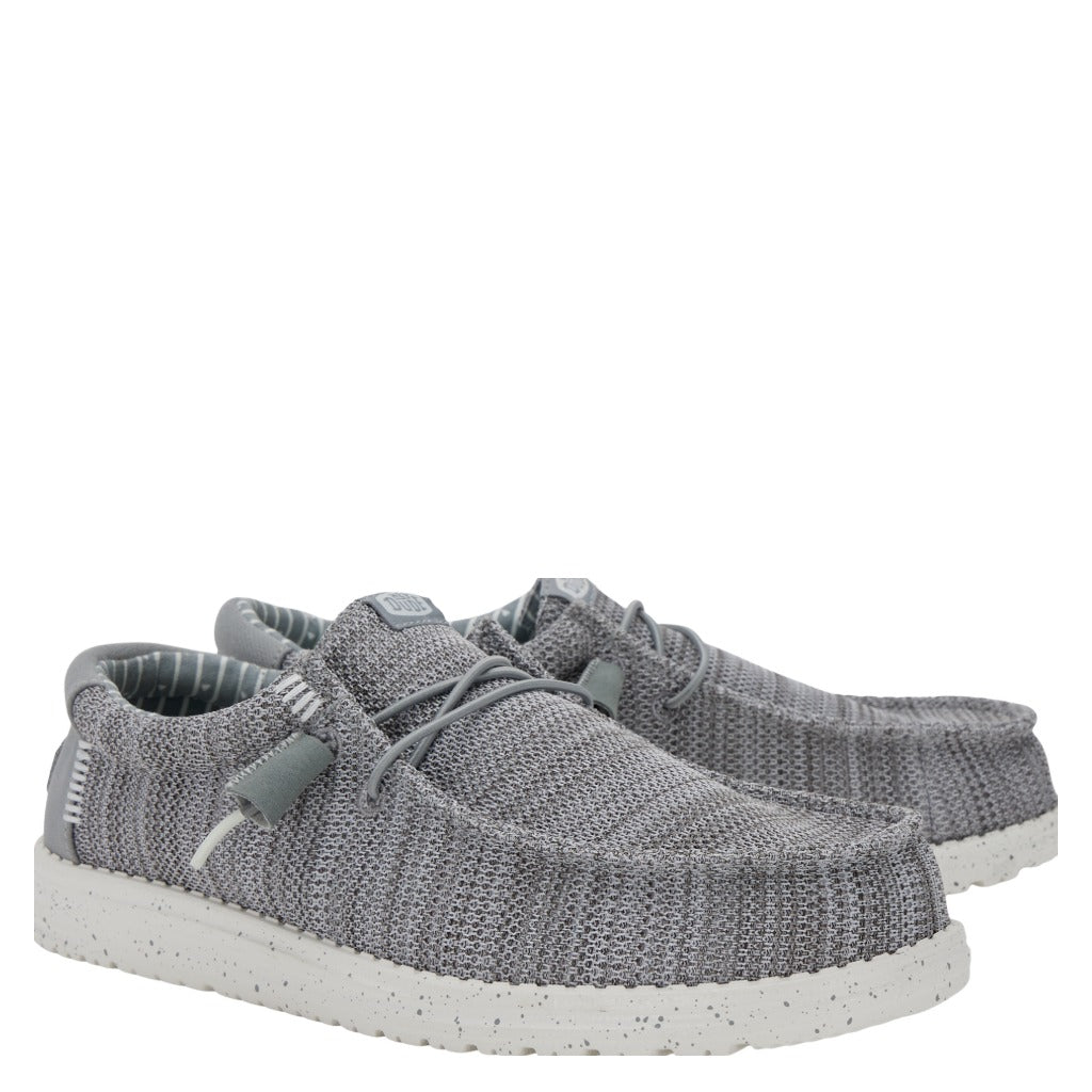 Hey Dude Wally Stretch Sox, Grey - Shoetopia Footwear
