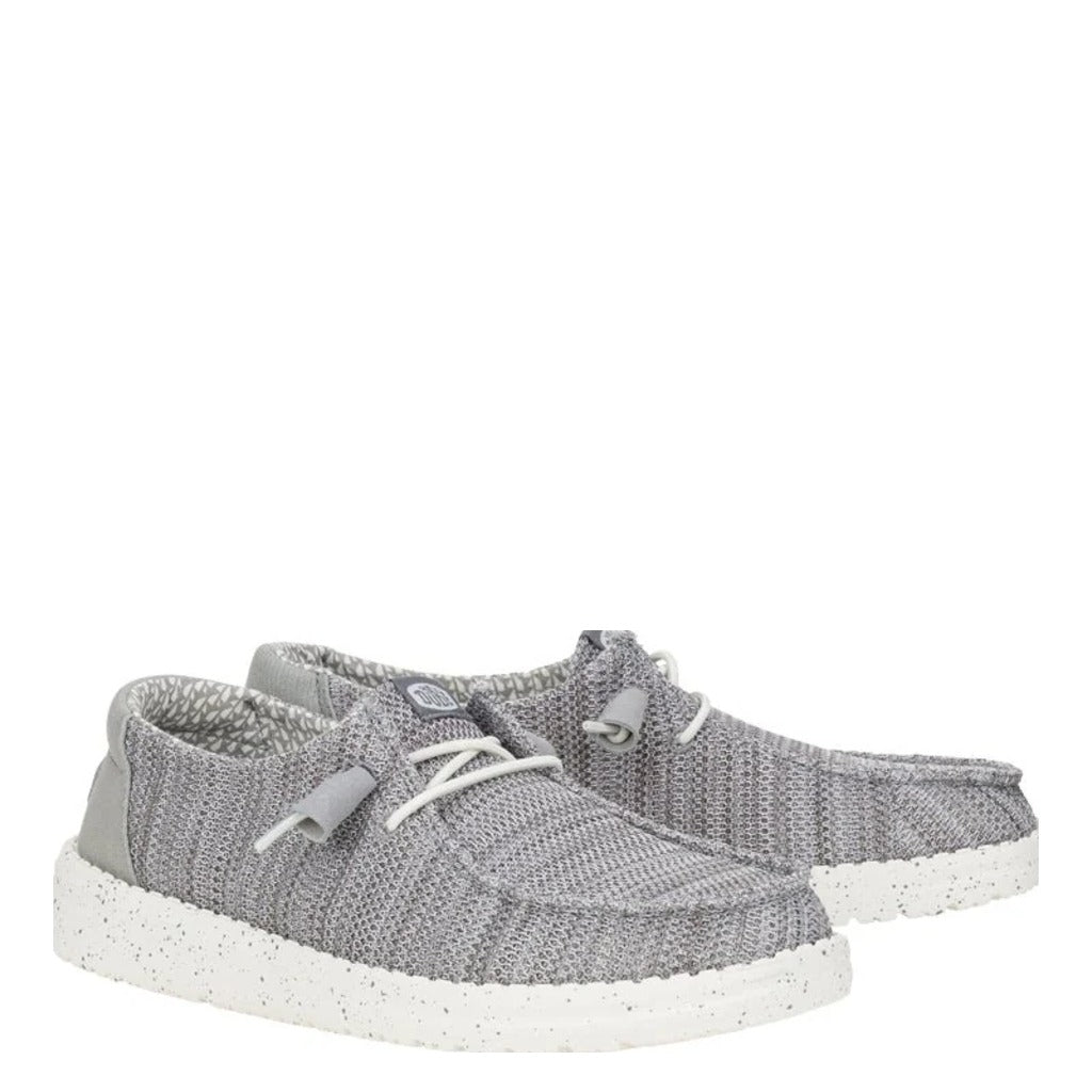 Hey Dude Wendy Stretch Sox, Light Grey - Shoetopia Footwear