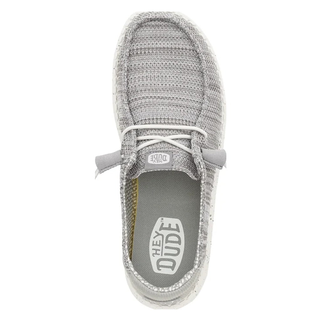 Hey Dude Wendy Stretch Sox, Light Grey - Shoetopia Footwear