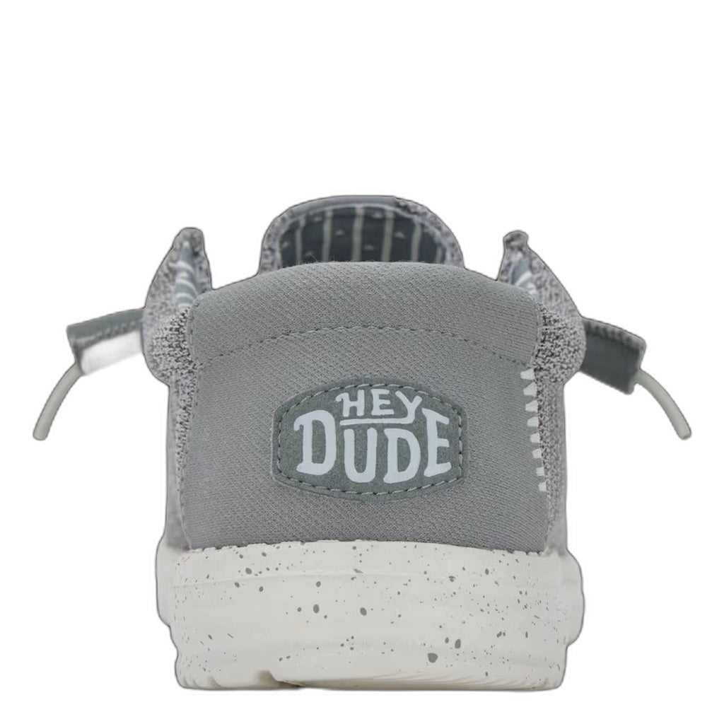 Hey Dude, Wally Stretch Sox, Men's, Casual Shoe, Grey, Rear view