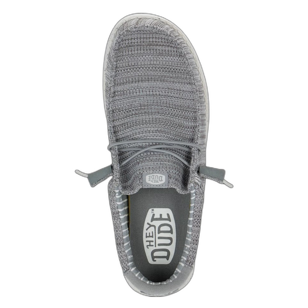 Hey Dude, Wally Stretch Sox, Men's, Casual Shoe, Grey, Top view