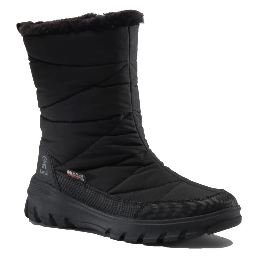 Kamik, Snowdon Zip Wide, Women's, Boot, Black, Angled view