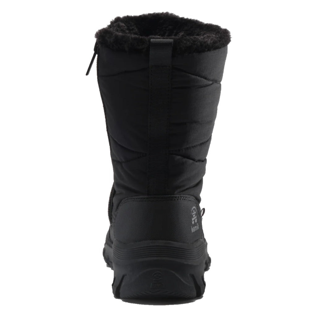 Kamik, Snowdon Zip Wide, Women's, Boot, Black, Rear view