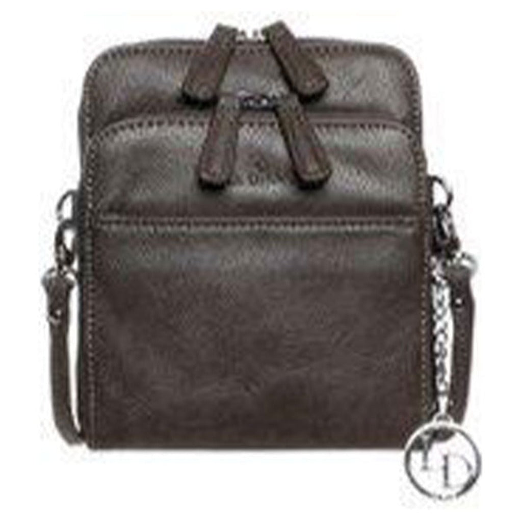 La Diva, 5249, Crossbody Bag, Grey, Front view