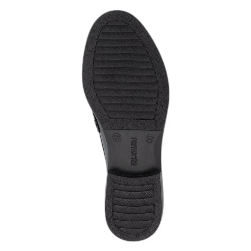 Remonte, D0F05, Women's, Flat, Black, Outsole view