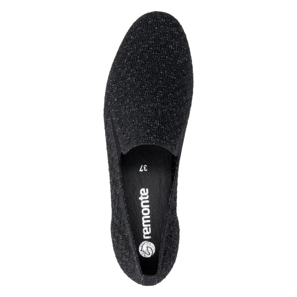 Remonte, D0K15, Women's, Flat, Black, Top view