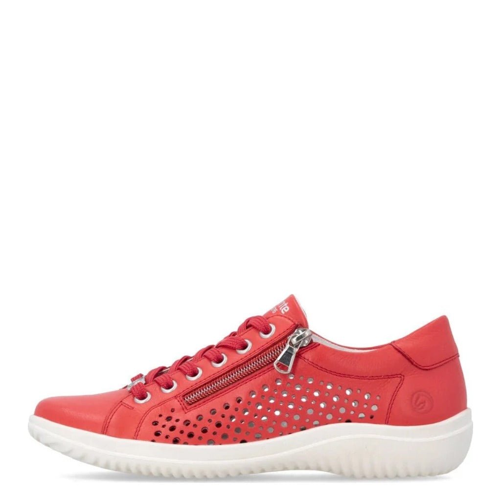 Remonte, D1E08, Women's, Sneaker, Red, Side view