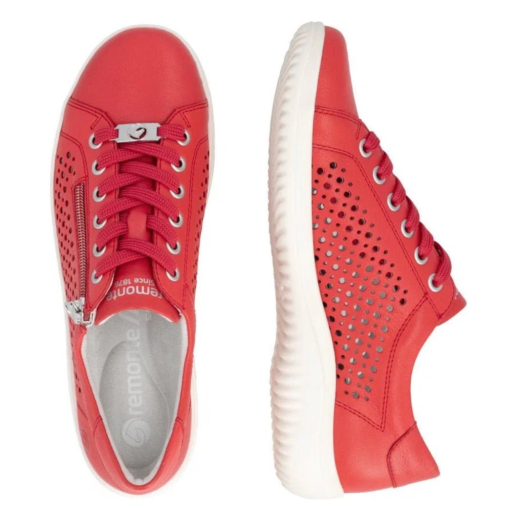 Remonte, D1E08, Women's, Sneaker, Red, Pair view