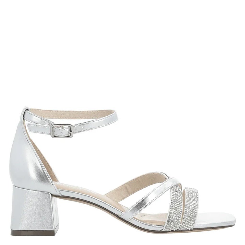 Remonte, D1L51, Women's, Heel, Silver, Side view