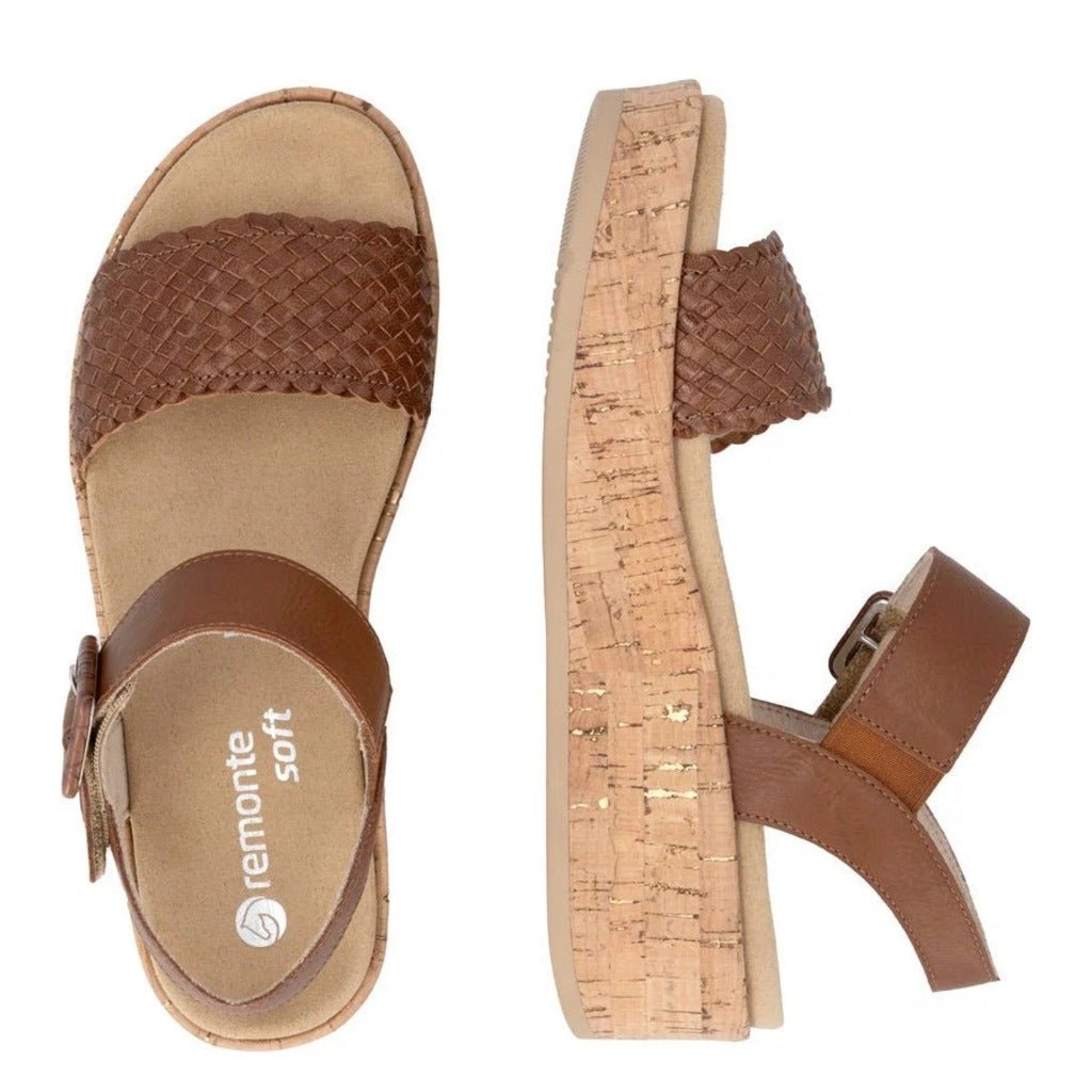 Remonte, D1N56, Women's, Sandal, Brown, Pair view