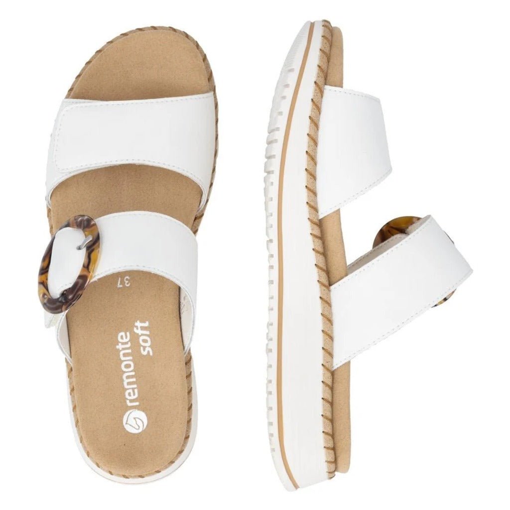 Remonte, D3J51, Women's, Sandal, Off-White, Angled view