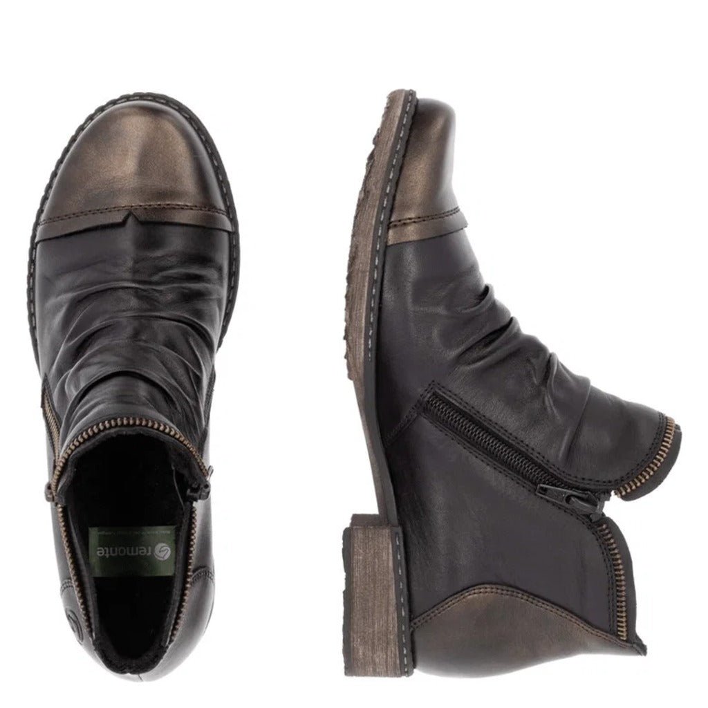 Remonte, D4380, Women's, Boot, Black, Angled view