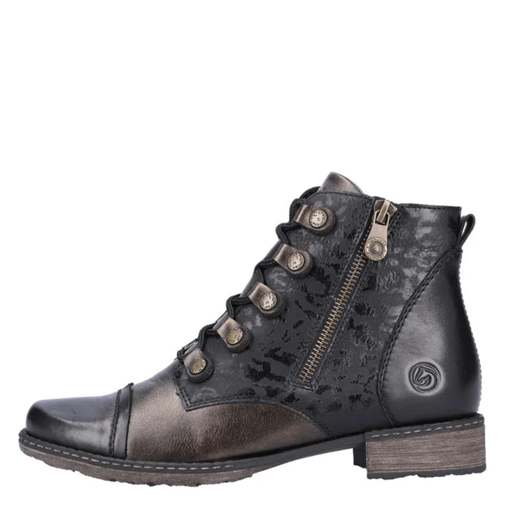 Remonte, D4391, Women's, Boot, Black, Side view