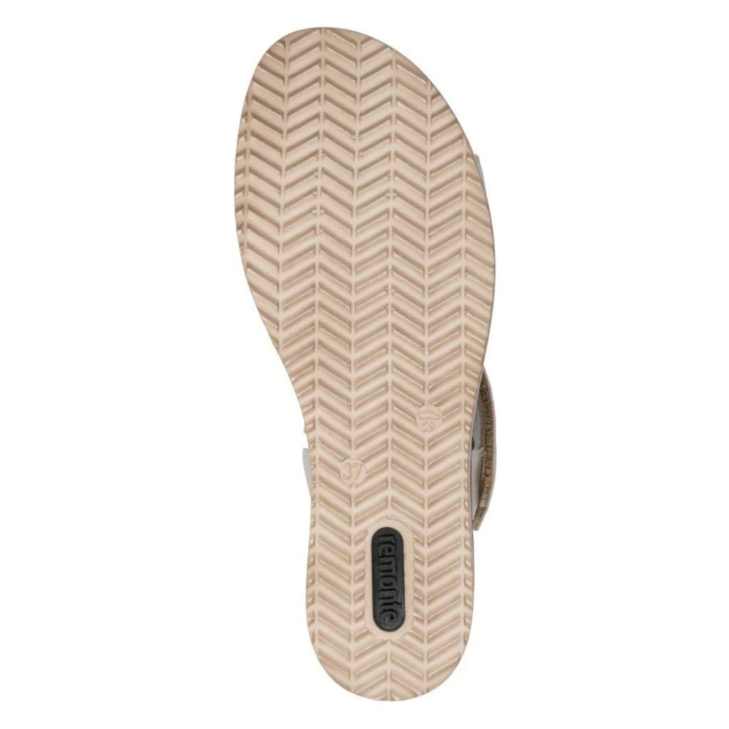 Remonte, D6466, Women's, Sandal, Gold, Outsole view