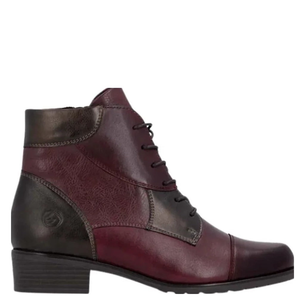 Remonte, D6882, Women's, Boot, Wine, Side view