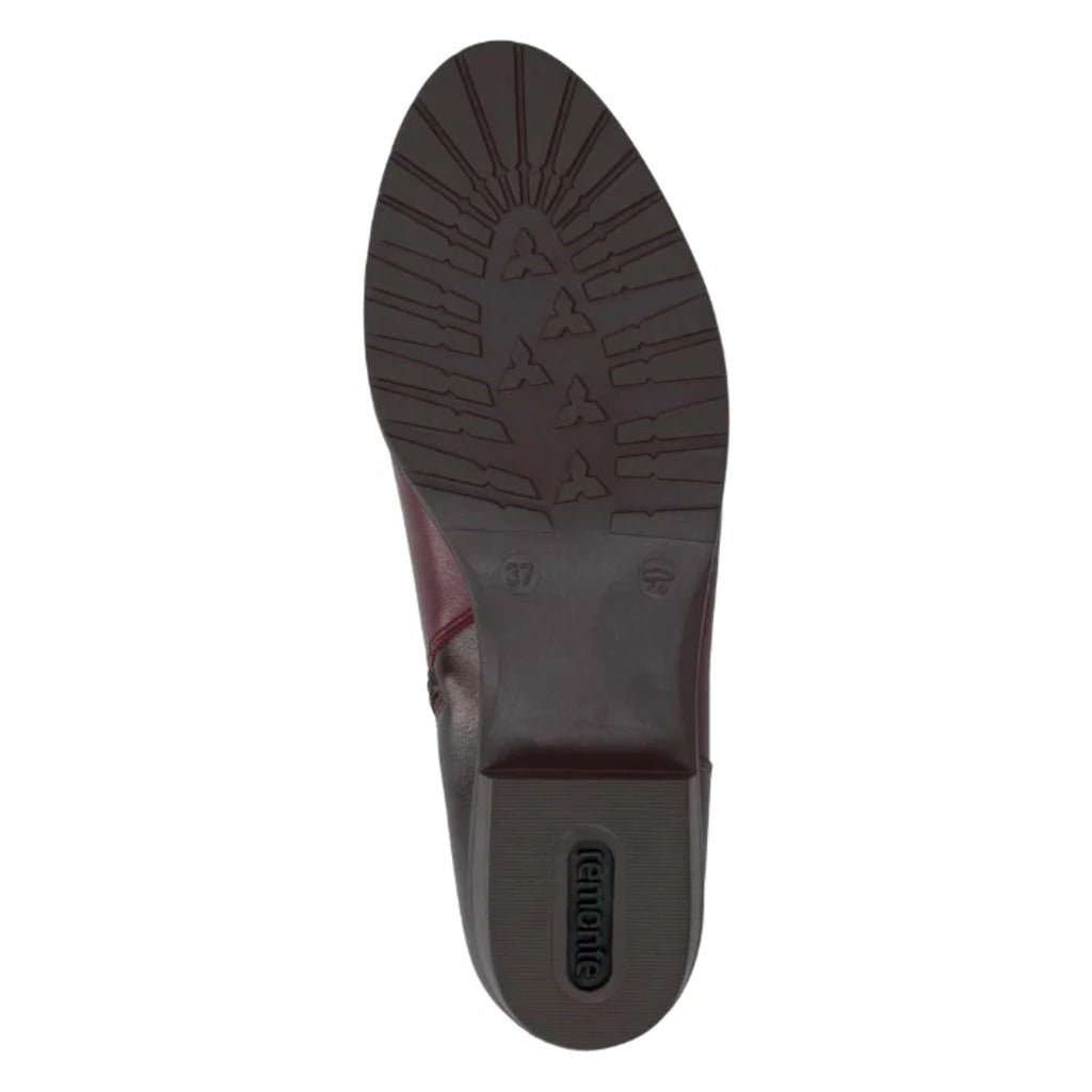 Remonte, D6882, Women's, Boot, Wine, Outsole view