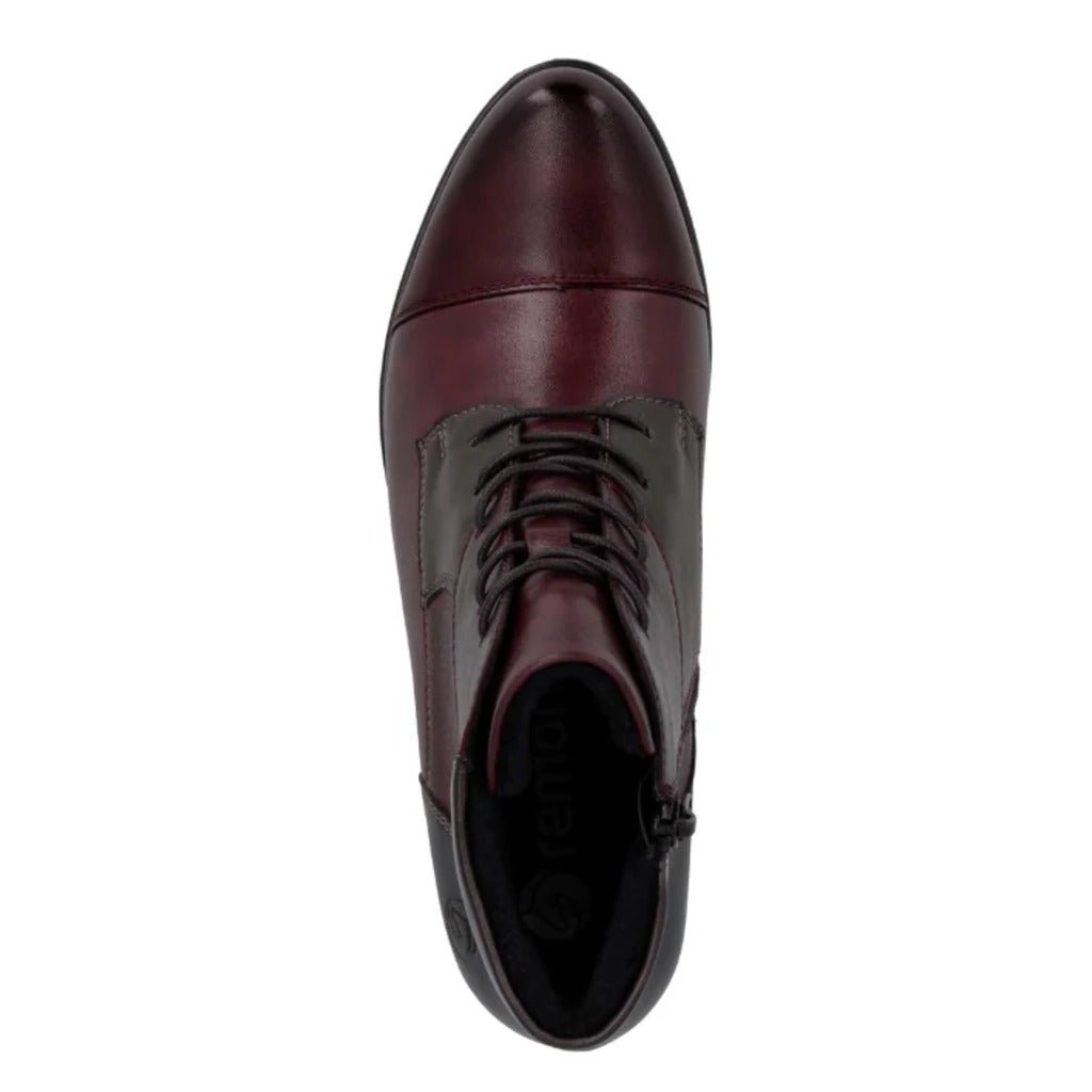Remonte, D6882, Women's, Boot, Wine, Angled view