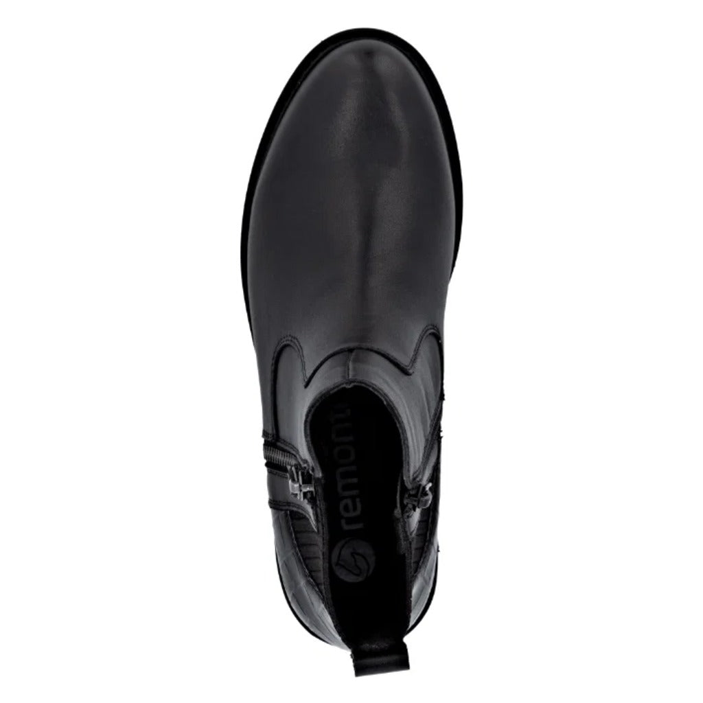 Remonte, D8655, Women's, Boot, Black, Top view