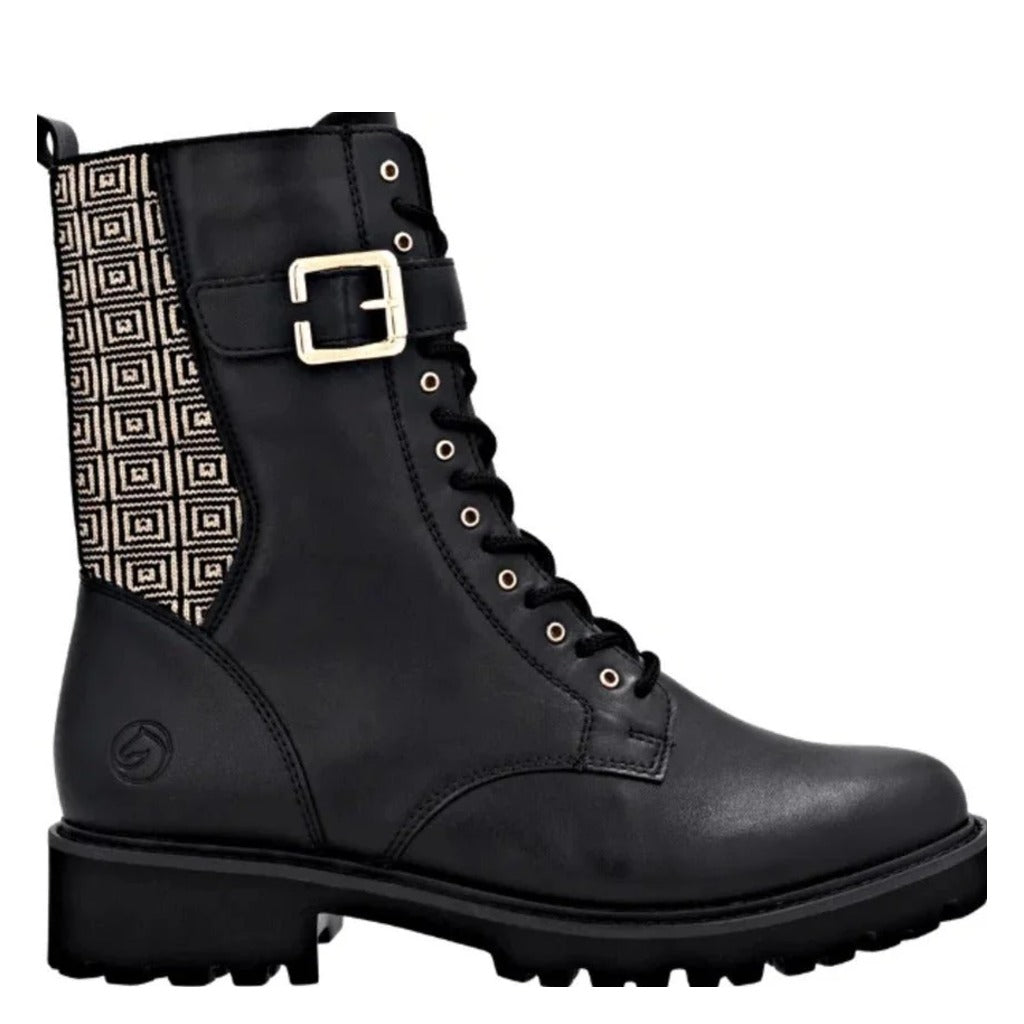 Remonte, D8658, Women's, Boot, Black, Side view