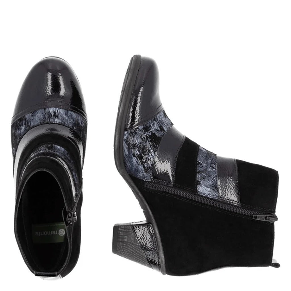 Remonte, D8798, Women's, Boot, Black, Angled view