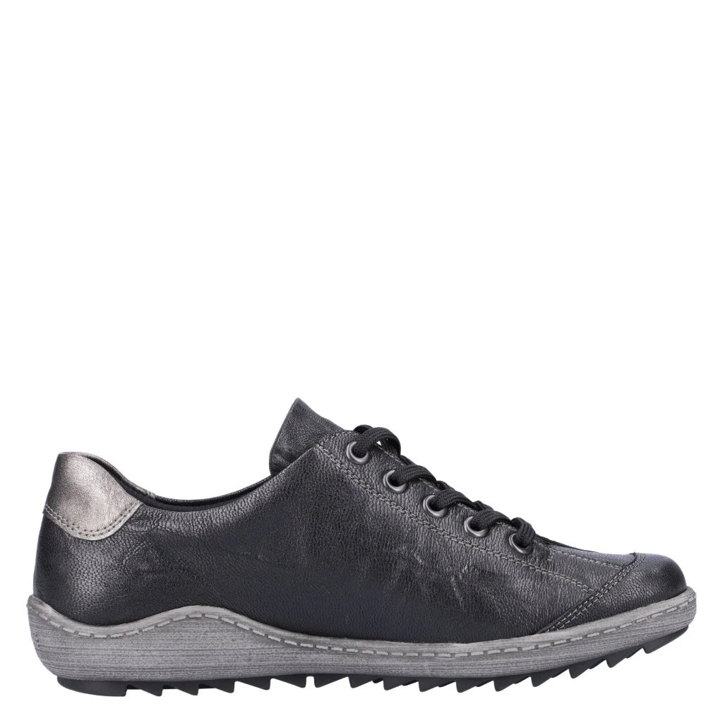 Remonte, R1402, Women's, Sneaker, Black, Angled view
