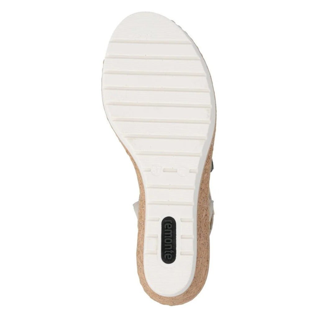 Remonte, R6266, Women's, Sandal, Beige/Gold, Outsole view