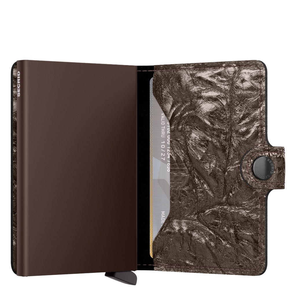 Secrid, Miniwallet Crunch, Wallet, Bronze, Half-open view