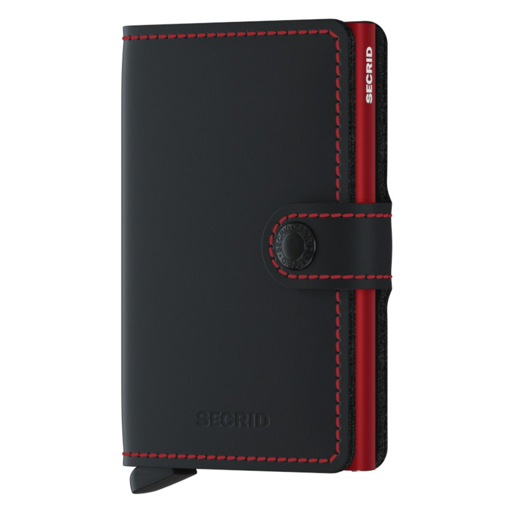 Secrid Miniwallet Matte - Black/Red - Shoetopia Footwear