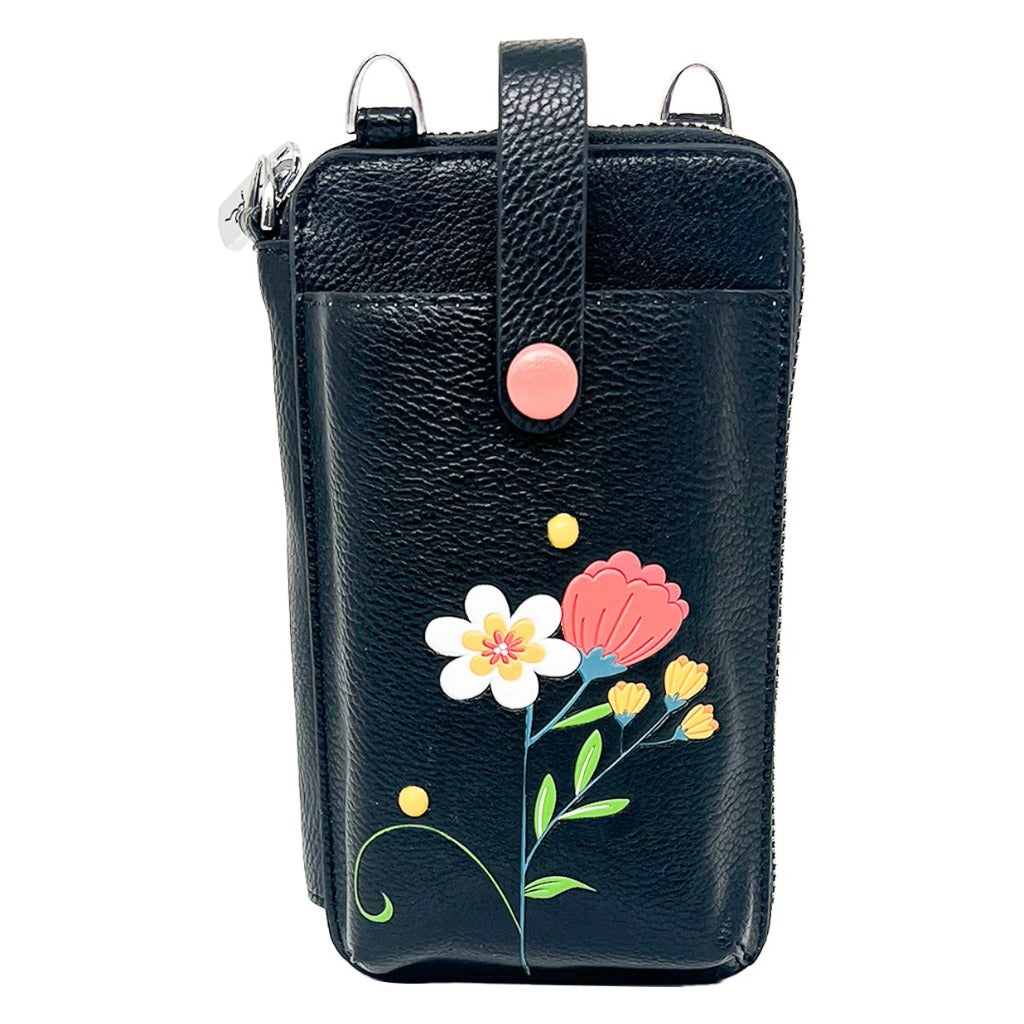 Espe, Jasmine Smartphone, Women's, Smartphone Pouch, Black, Front view