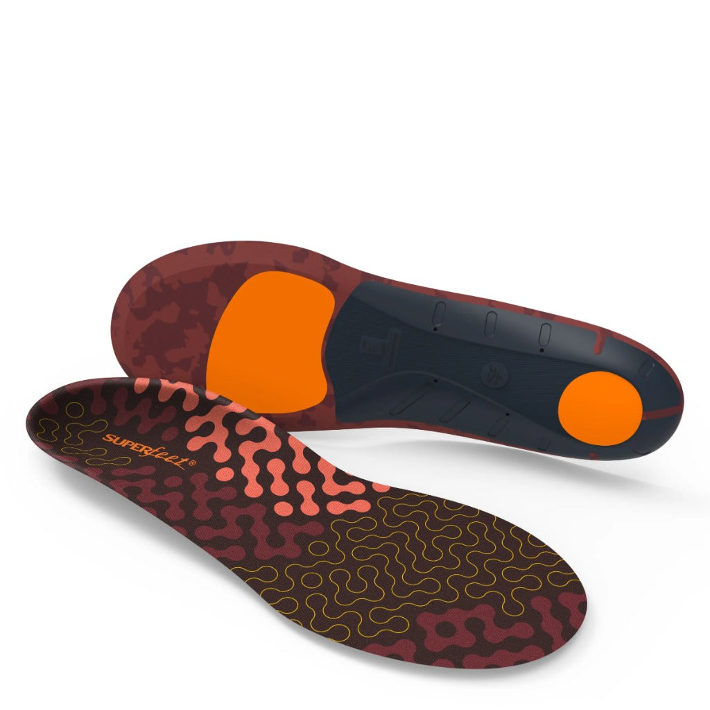 Superfeet, Run Cushion Low Arch, Unisex, Insole, Burgundy, Angled view