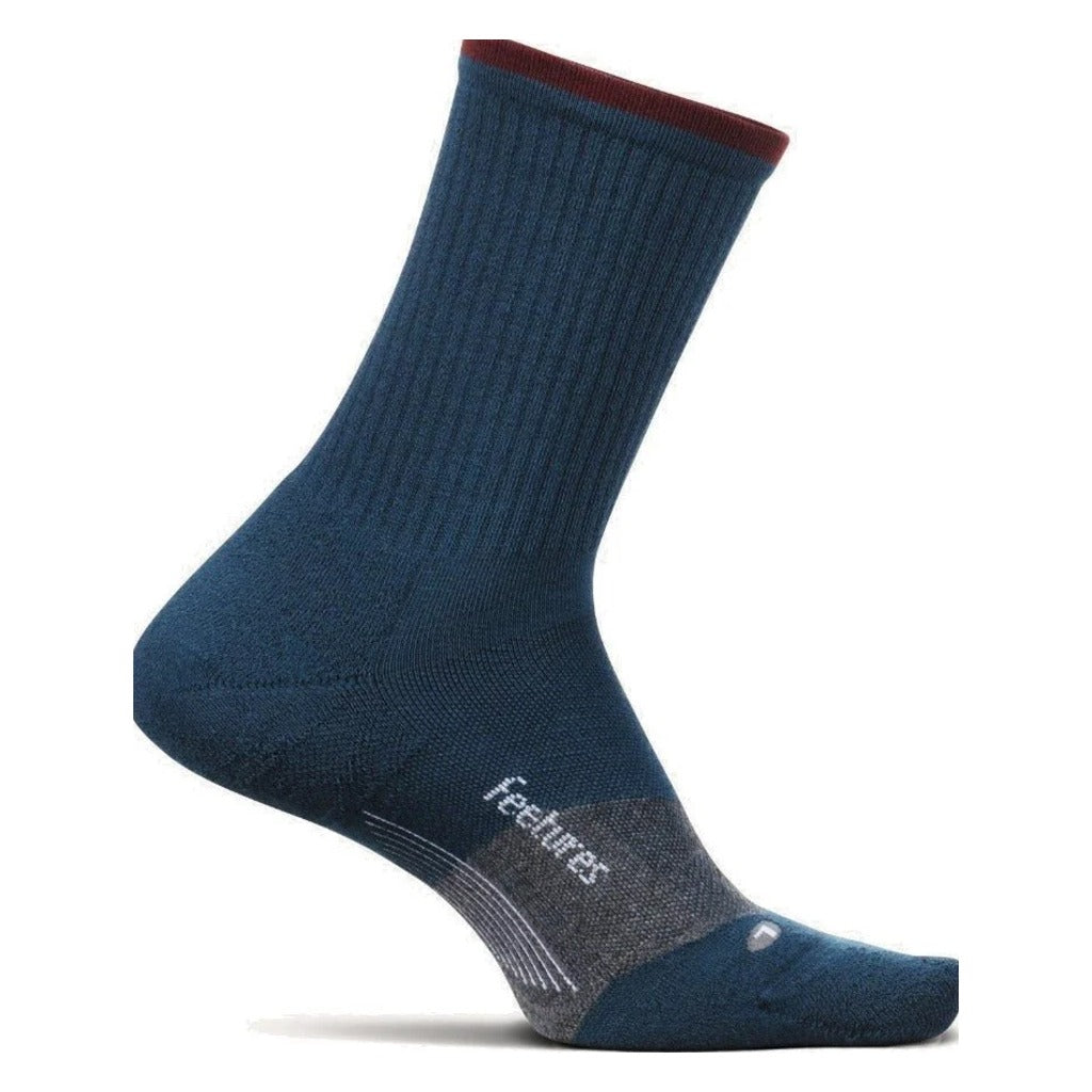 Feetures Trail Max Cushion Mini-Crew - French Navy - Shoetopia Footwear