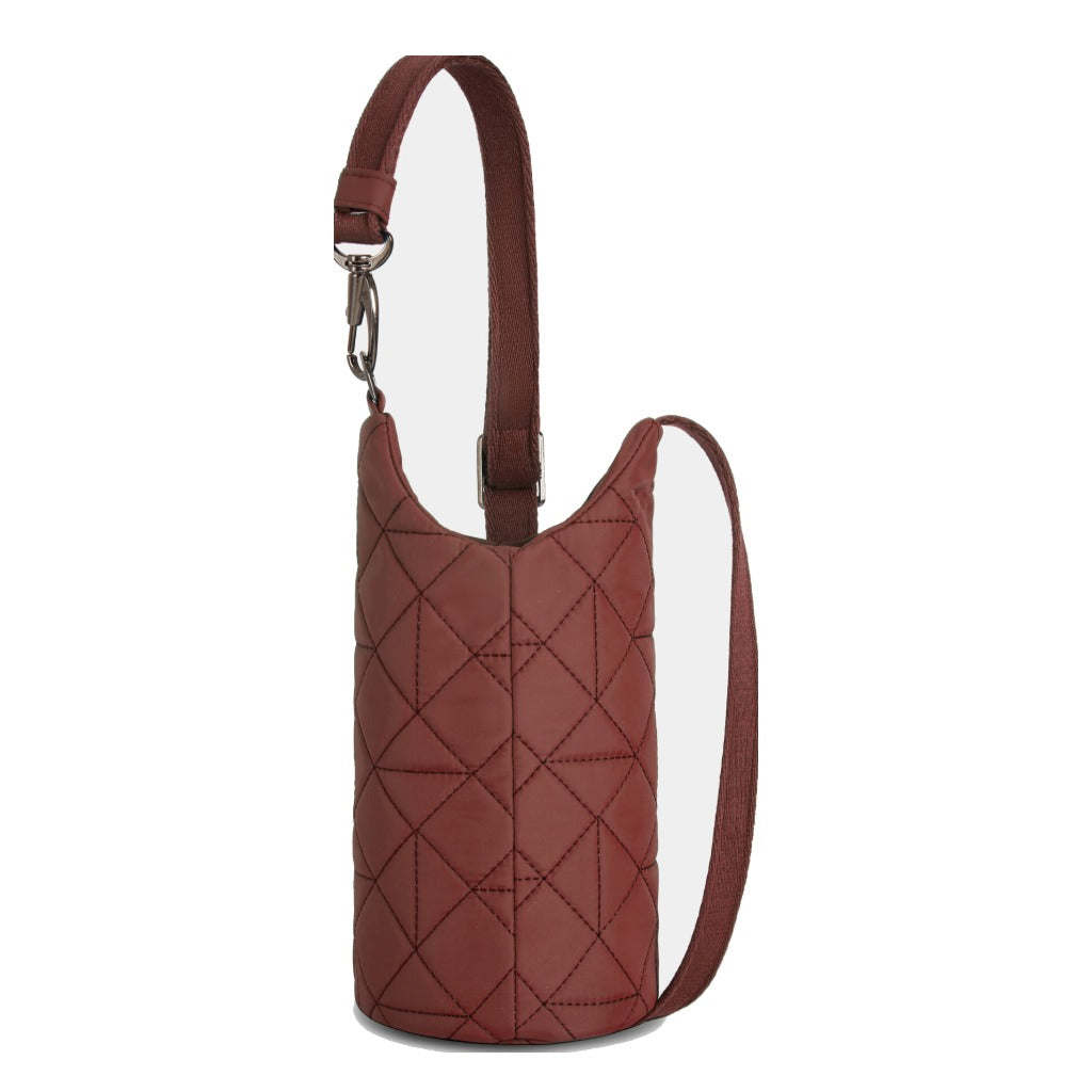 Travelon, Anti-Theft Boho Insulated Water Bottle Tote, Women's, Water Bottle Tote, Paprika, Rear view