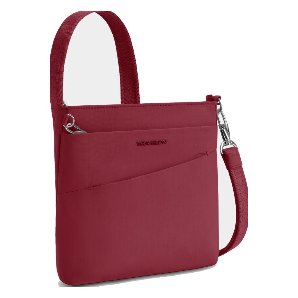 Travelon Roam Anti-Theft Small Crossbody - Cranberry - Shoetopia Footwear