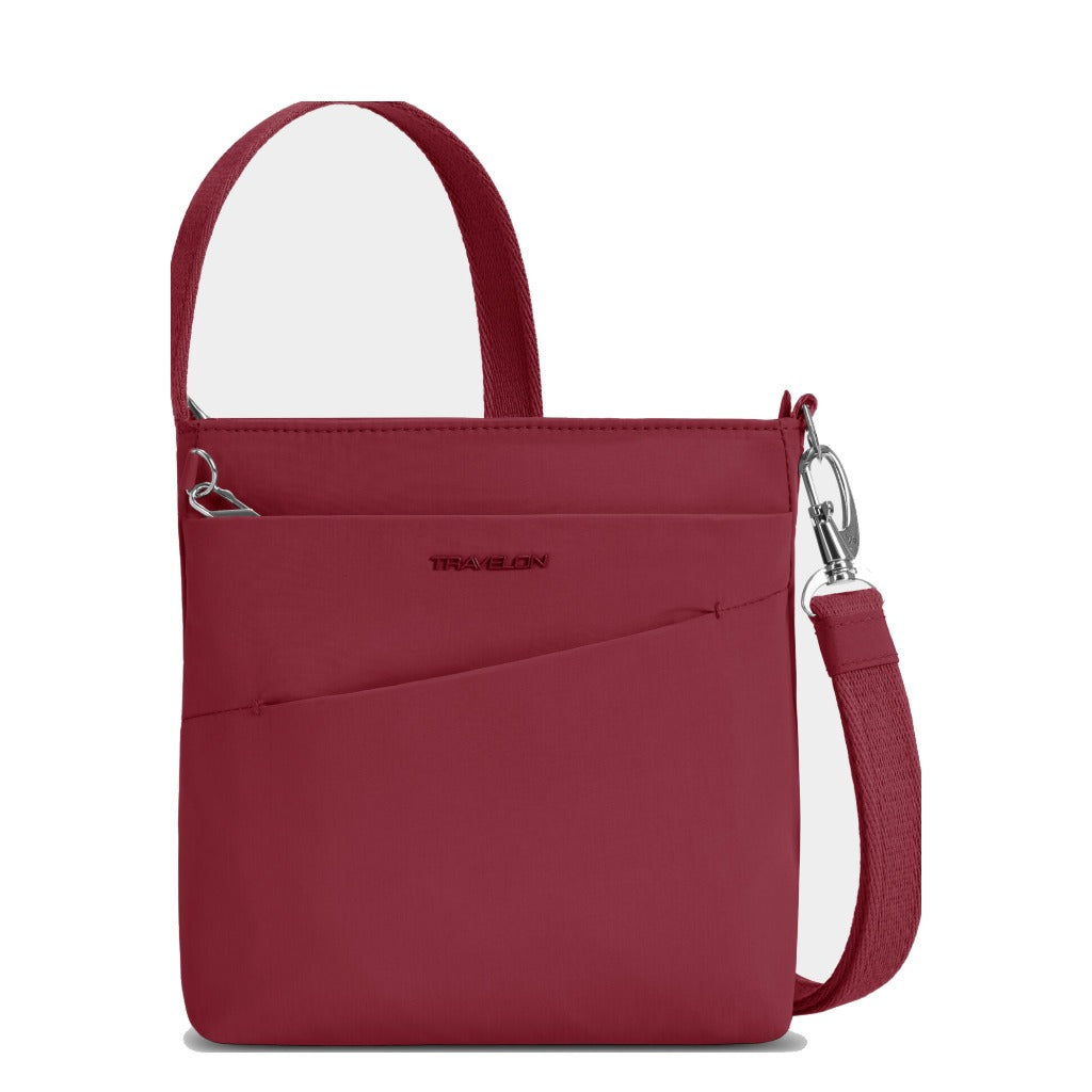 Travelon, Roam Anti-Theft Small Crossbody, Women's, Crossbody Bag, Cranberry, Front view