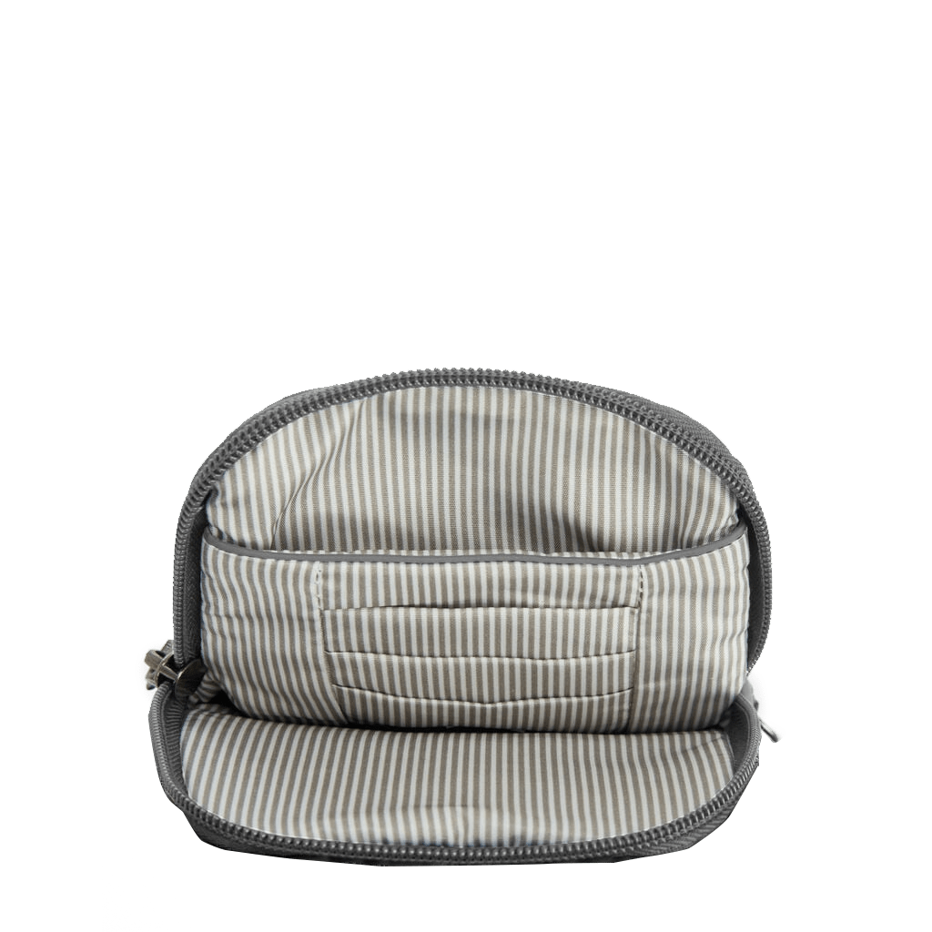 Travelon, Anti-Theft Boho Insulated Water Bottle Tote, Women's, Tote Bag, Geo Gray Heather, Rear view