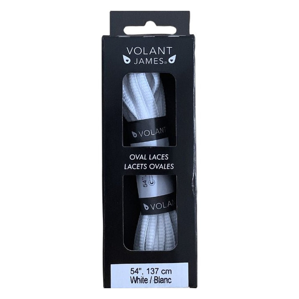 Volant James 54" Oval Lace White - Shoetopia Footwear