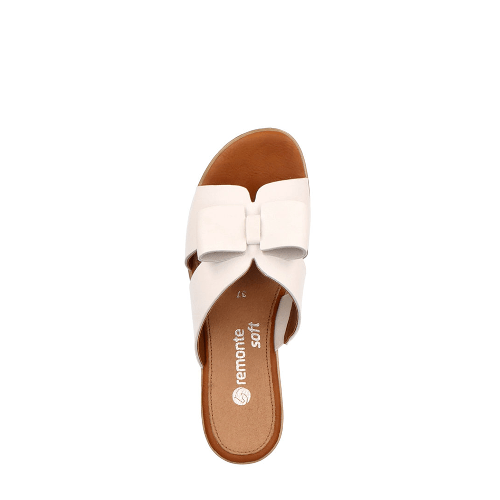 Remonte, D6456, Women's, Mule, White, Top view