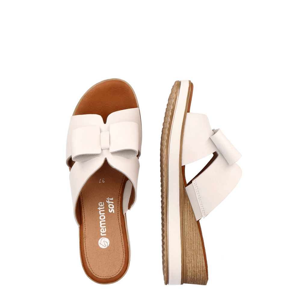 Remonte, D6456, Women's, Mule, White, Angled view