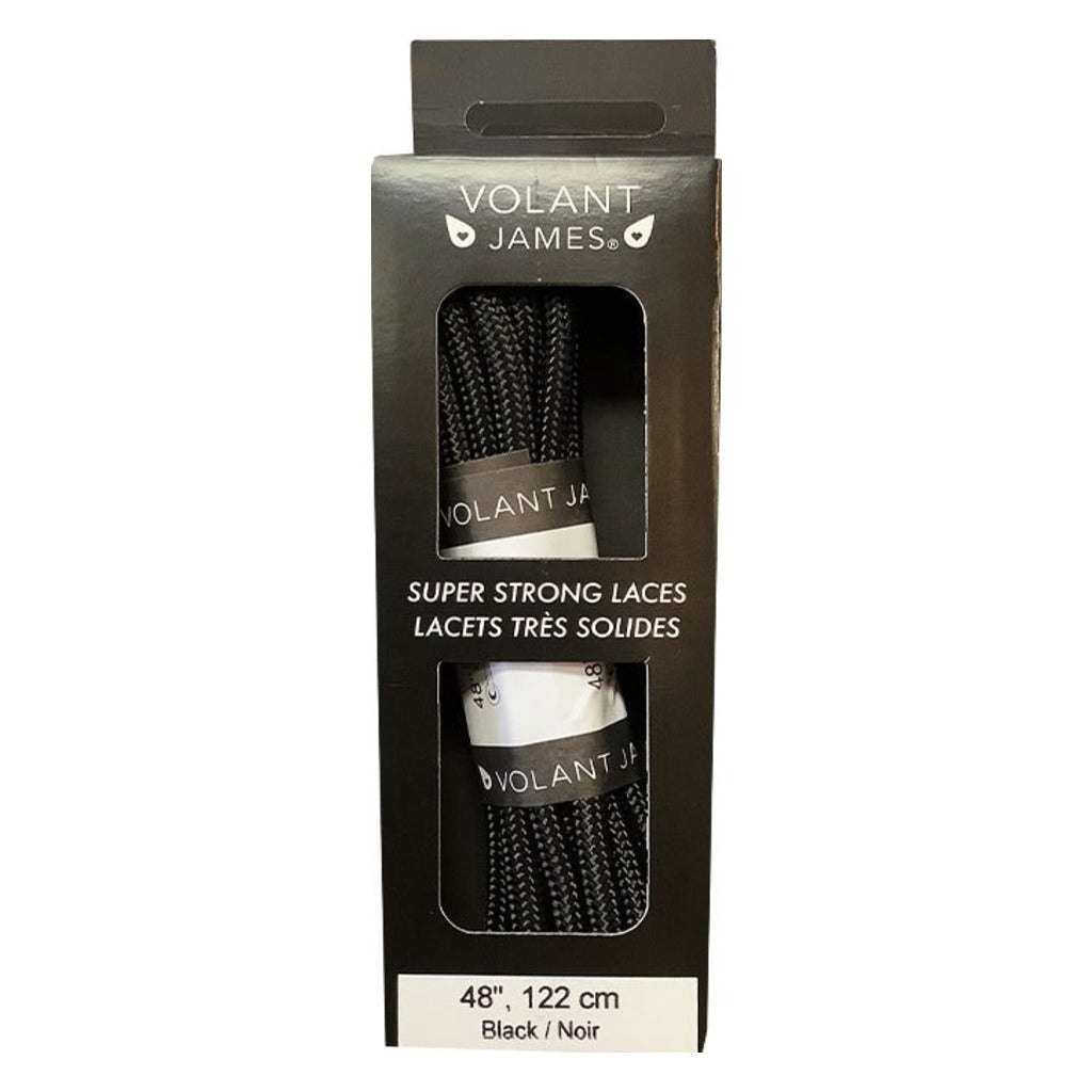 Volant James 48" Round Thick Strong Lace Black - Shoetopia Footwear