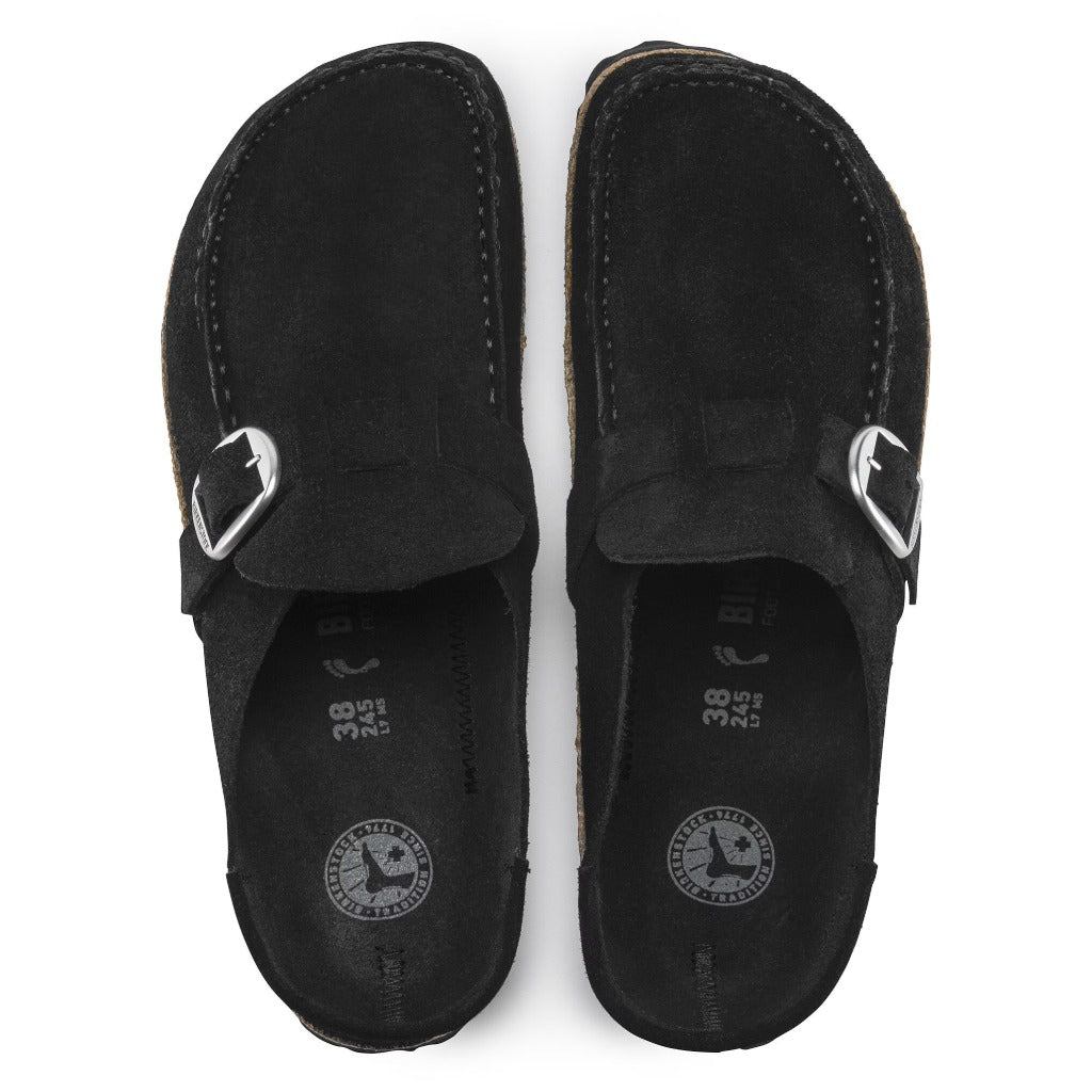 Birkenstock Buckley Big Buckle Black, Narrow Fit - Shoetopia Footwear