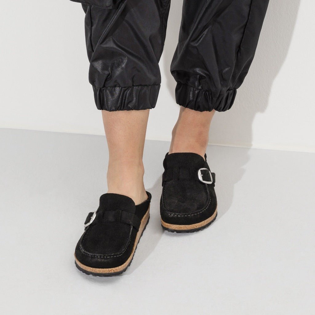 Birkenstock Buckley Big Buckle Black, Narrow Fit - Shoetopia Footwear