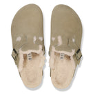 Birkenstock, Boston Shearling, Unisex, Clog, Taupe, Top view
