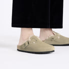 Birkenstock, Boston Shearling, Unisex, Clog, Taupe, Lifestyle image