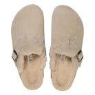 Birkenstock Boston Shearling Suede Taupe, Regular Fit - Shoetopia Footwear